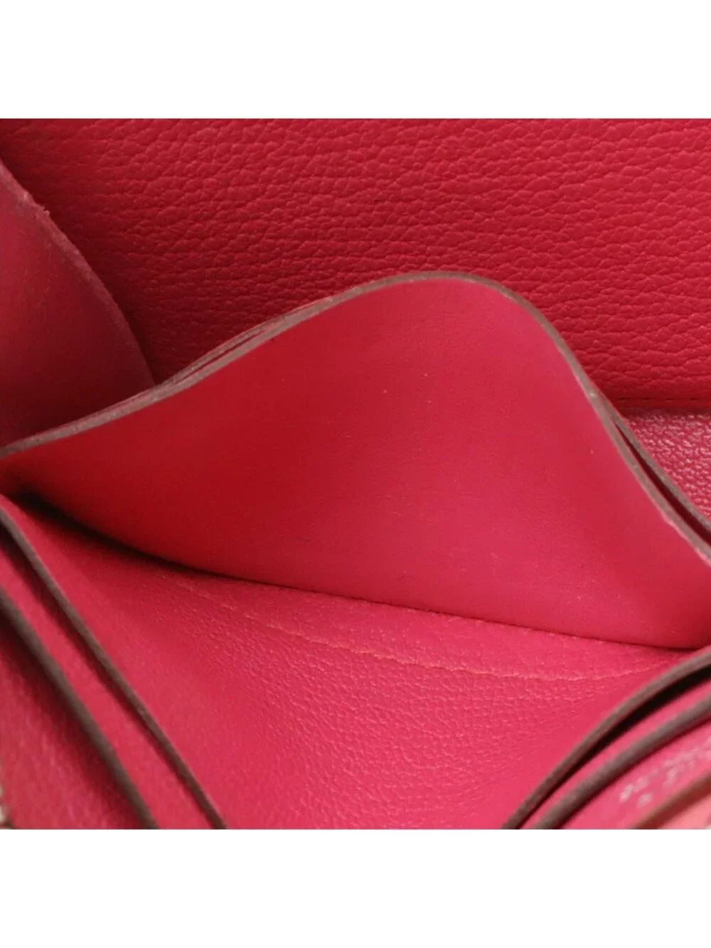 Hermes Azap Long All Leather Zip Around Wallet Chevre Fuchsia Pink Silver